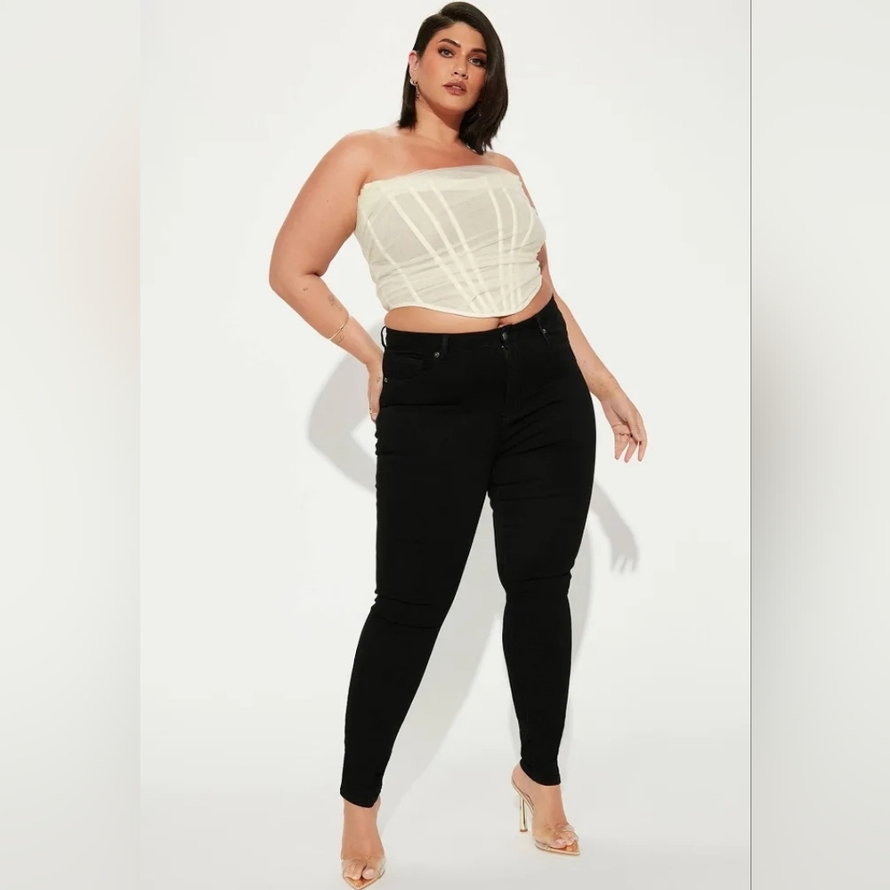 2X High Rise Fashion Nova Black Skinny Jeans